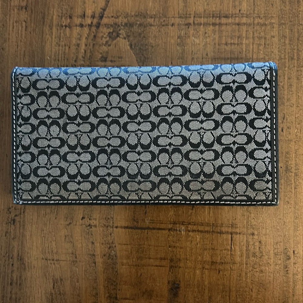 Coach checkbook (black) cover pre-owned